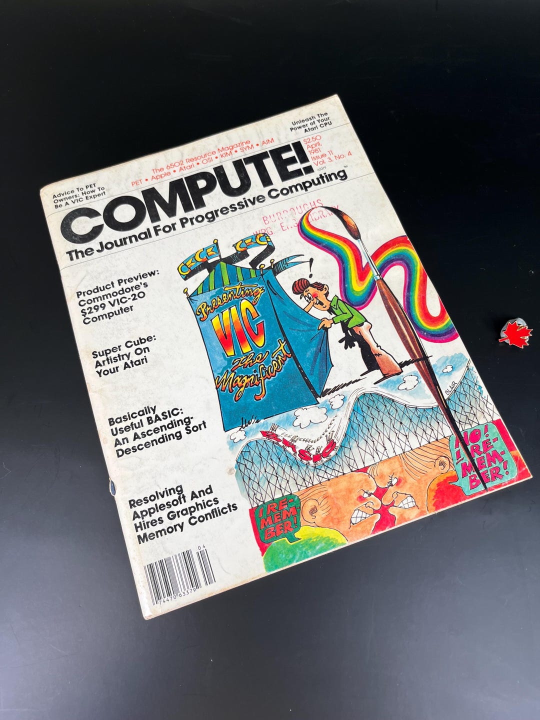 Retro Computer, Vintage Magazine - Compute! April 1981, Issue 11, Vol 3 ...