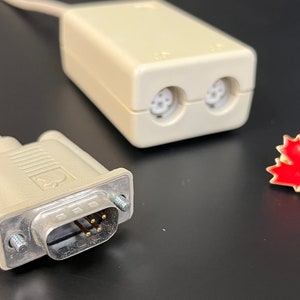 Network Adapter, Vintage Apple 590-0254-B Beige IIc LocalTalk Network Adapter with DB-9 Type Connector - UNTESTED Apple Talk