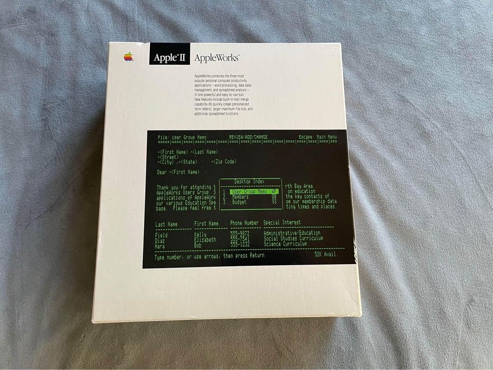 Vintage Appleworks Software for Apple II: New in Box, Untested - Etsy