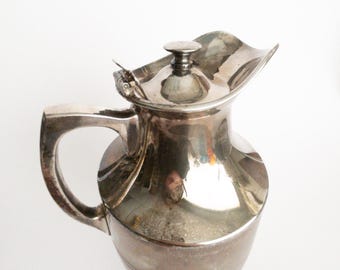 Antique Silver-Plated Thermos 1920 Art Deco Elegance, Made in Toronto – Coffee Pot / Decorative Pitcher