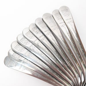 Spoons - Manitoba Centennial 1970, Set of 10, Stainless Steel Vintage Souvenir - Canadian Manitoba Winnipeg Memorabilia Collectors