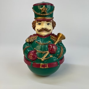Nussknacker Ornament, VintageCarlton Karten Roly Poly Nussknacker 90er Jahre Handschuhe Sammlerfigur
