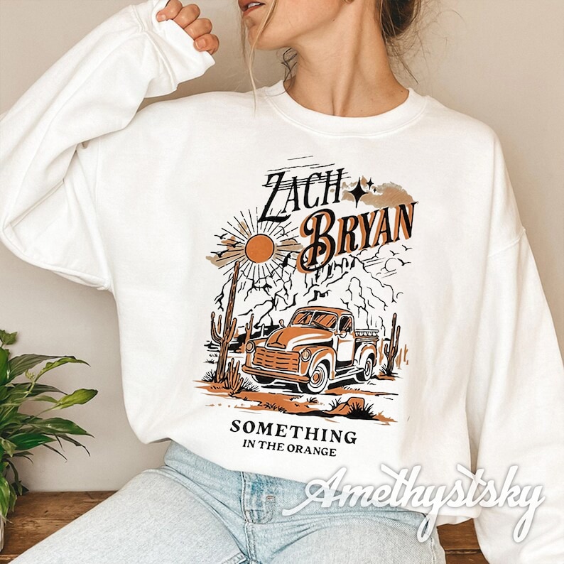 Zach Bryan Something in the Orange Shirt Zach Bryan Etsy