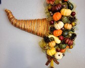 Cornucopia door decor horn of plenty