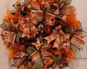 Fall wreath decomesh