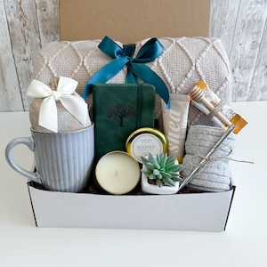 Forfait Thinking of you care, panier-cadeau de sympathie, panier-cadeau pour le deuil, trousse de soins pour le deuil, coffret cadeau de condoléances, boîte de couverture de condoléances