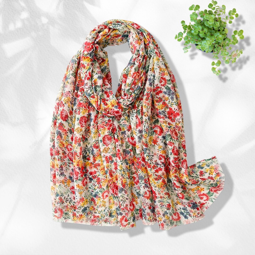 BUKINIE Women's Scarf Multicolor Sketch Tree Scarf Ladies Beautiful Modern Sketched Trees Shawl Wrap Lightweight Long Soft Chiffon Elegant Scarves Gift For Women Lady Multicolor