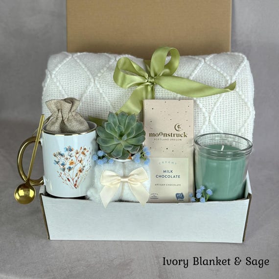 Surgery recovery gift box for women, Post surgery gift for women, Speedy recovery gifts, Care package after surgery, Hygge blanket gift box