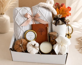 Hygge Pumpkin Fall Gift Box, Boo Basket, Spooky Season Gift, Cozy Fall Gift Set, Harvest Gift, Pumpkin Spice, Halloween Gifts for Her Basket