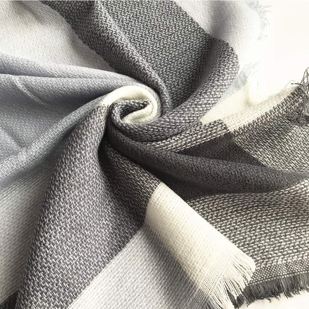 Light Blue & Gray Blanket Scarf / Personalized Scarf / Etsy
