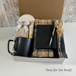Hug care package for him, Hygge Self Care Gift Box, Christmas gift box, Gift box for Dad, Happy Birthday for Him, Fall gift box for men Time for the Scarf