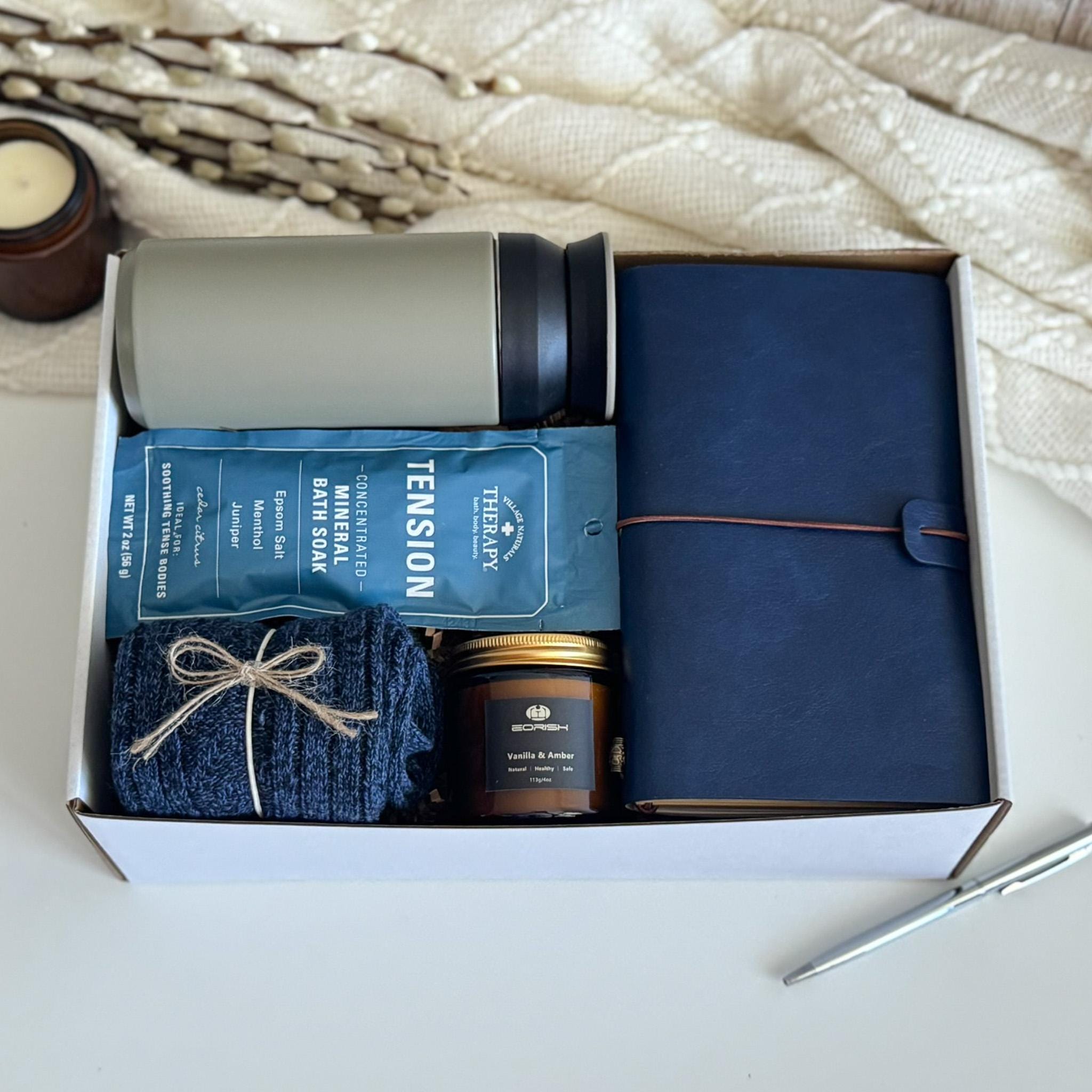 50th Birthday Gifts For Him Gift Baskets For Men, Best Birthday Gifts Box, Anniversary Gift Set Boyfriend Gift Kit Get Well Soon Basket Self Care Package Unique Ideas Present For Him Dad
