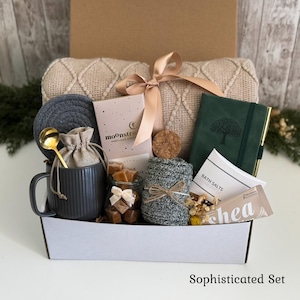 Hug care package for him, Hygge Self Care Gift Box, Christmas gift box, Gift box for Dad, Happy Birthday for Him, Fall gift box for men Sophisticated Set