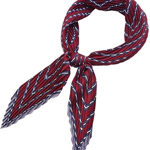 Echarpes plissées Foulard bandana en soie bordeaux Echarpes femme Echarpe foulard Écharpe plissée jaune Foulard en soie jaune Écharpe plissée Burgundy