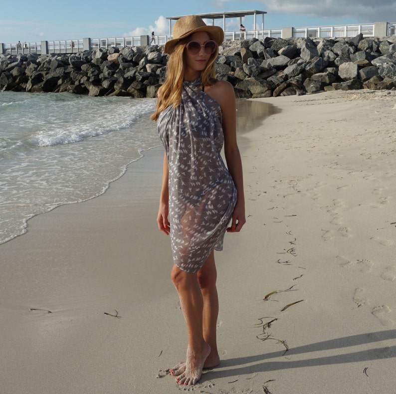 Gray Swimsuit Cover Ups / Gray Pareo / Bathing Suit Cover Ups Etsy