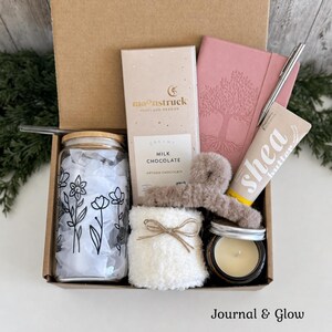 Healing Gift Box for Women, Get Well Soon Care Package with Blanket, Thoughtful Gift for Her, Thinking of You Gift Basket, Comfort Basket Journal & Glow
