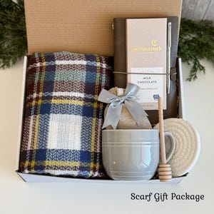 Hug care package for him, Hygge Self Care Gift Box, Christmas gift box, Gift box for Dad, Happy Birthday for Him, Fall gift box for men Scarf Gift Package