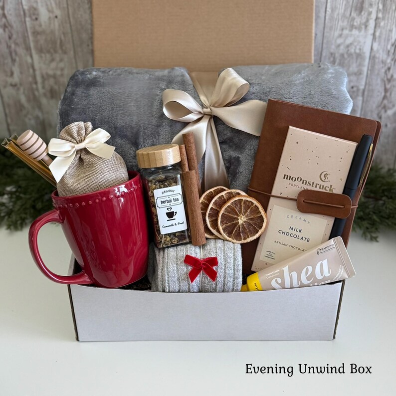 Mothers day baskets, Relaxing Spa Box for Mom, Thoughtful Mother’s Day Gift, Cute mothers day gifts, Best Mom Ever Gift Basket, Hug in a box Evening Unwind Box