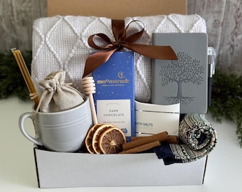 Hug care package for him, Gift basket for men, Surgery care package for men, Grandpa gift basket, Cozy gift basket blanket Boss gift basket