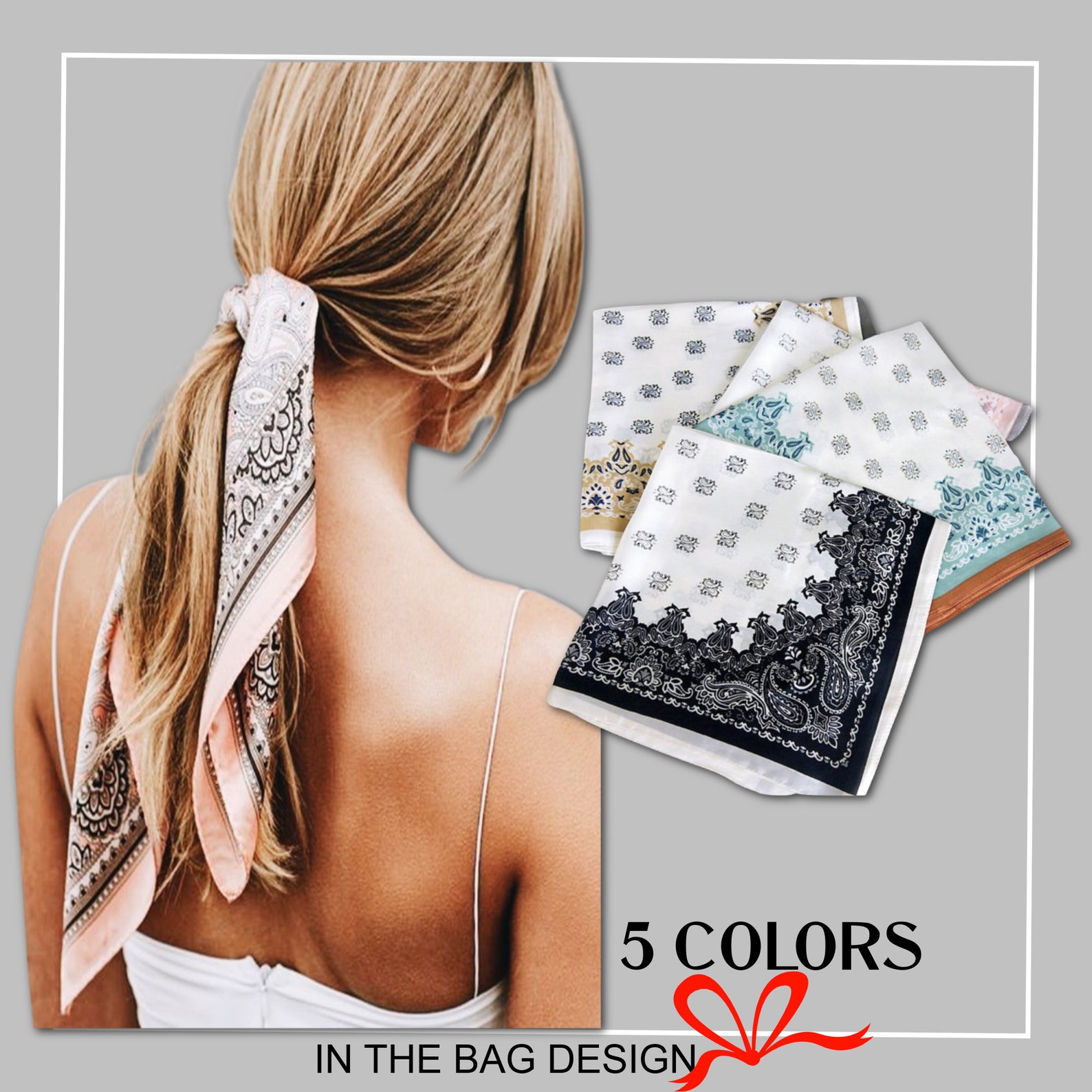 Silk Bandana / Scarf Silk Hair Bandana / Silk Hair Wrap / Etsy