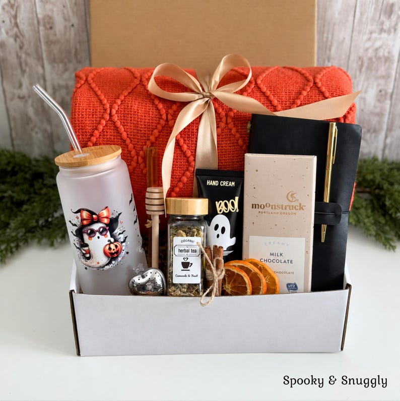 Surgery recovery gift box for women, Post surgery gift for women, Speedy recovery gifts, Care package after surgery, Hygge blanket gift box Spooky & Snuggly