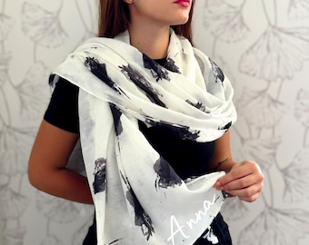 スカーフ Off-White Woman Scarf Black OWMA055F23KNI001 1004 rag & bone Color-Block Scarf (Black/White) Scarves 260213 | eBay