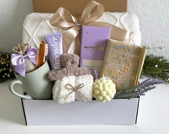 Thank you gifts for women, Care packages for friends, Thinking of you care package, Hygge gift box with blanket, Employee appreciation gifts