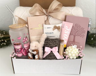 Mothers Day gift basket, Spa & Blanket Set for Mom, Birthday Gift for Mom from Daughter, Mother's Day Spa Box, Mom Gift Box with Blanket
