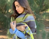 Blanket Scarf Bridesmaid, Plaid Blanket Scarf, Tartan Scarf, Blanket Scarf, Oversized Scarf, Oversized Blanket Scarf, Personalized Scarf