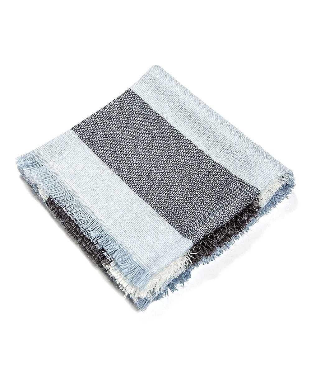 Light Blue & Gray Blanket Scarf / Personalized Scarf / Etsy