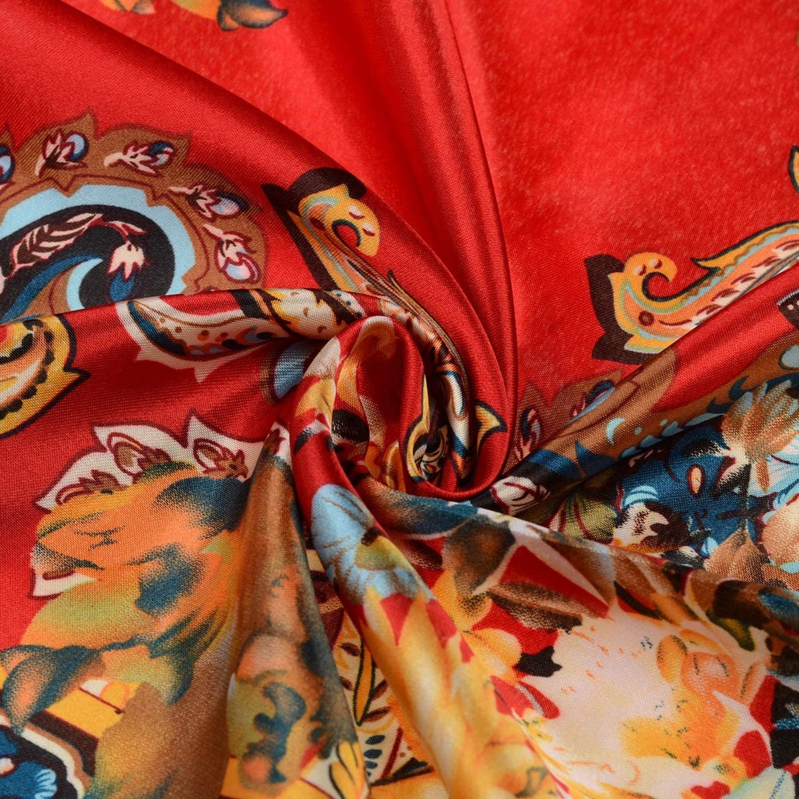 Sciarpa Quadrata In Raso Simil Seta Donna - Foulard Leggero 60x60 Cm Per Stile E Eleganza - Foto 8