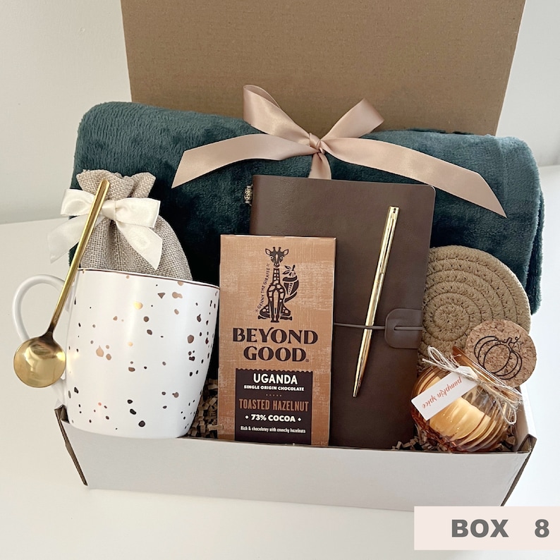 Sending a hug care package, Warm and fuzzy gift basket, Thinking of you care package for men, Male get well soon basket, Succulent gift box Box 8
