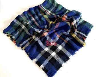 Écharpe Plaid LOF NY Multicolore - Châle Couverture - Neuf Avec étiquettes (NWT)