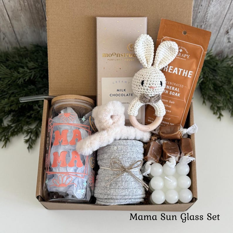 Pregnancy Care Package for Mom to Be, Postpartum Gift Box, New Mom Relaxation Basket, Expecting Mother Gift Set, Pregnancy gift box Mama Sun Glass Set
