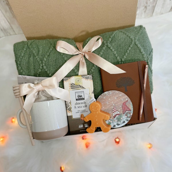 Christmas gift basket, Hygge gift box, Thank you gift box, Birthday box for her, Thank you gift package for women, Birthday gift for her
