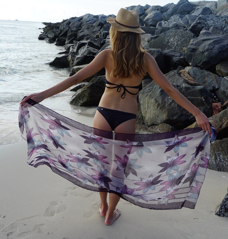 Swimsuit Cover Ups / Floral Pareo / Bathing Suit Cover Ups / Etsy