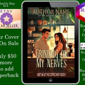 Grinding on My Nerves: romance book cover Indie Authors Budget covers,  romance cover, contemporary covers, coffee shop romance cover