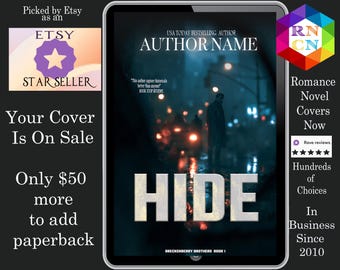 Hide: Premade Book Cover mystery suspense, thriller fiction, romantic suspense