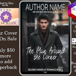 The Man Around the Corner: Premade Book Cover romance, contemporary romance, friends romance