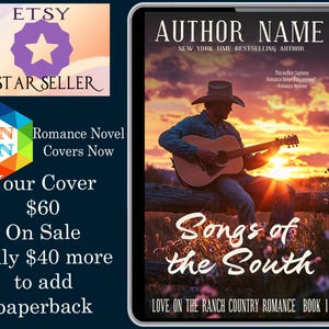 Songs of the South: romance book western cover Indie Author covers,  romance cover, contemporary romance book covers, sweet romance book