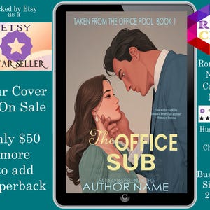 The Office Sub: romance book cover Indie Authors Budget, romance cover, contemporary book covers, office romance enemies to lovers, boss
