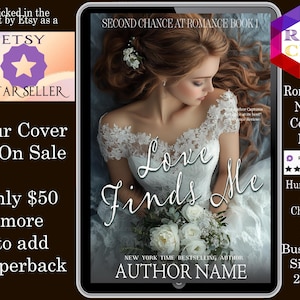 Love Finds Me: Premade Book Cover Sweet Wholesome romance, contemporary romance, women&#39;s fiction romance, Ebook Cover