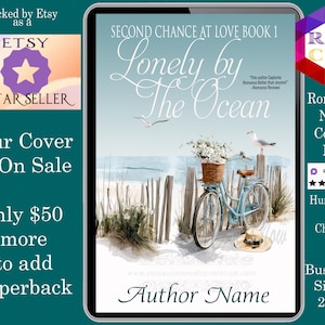 Lonely by the Ocean: Historical romance book cover Indie Self Publishing Budget, sweet romance, western, wholesome Christian