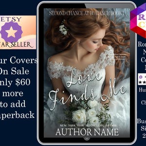 Love Finds Me: Premade Book Cover Sweet Wholesome romance, contemporary romance, women&#39;s fiction romance, Ebook Cover