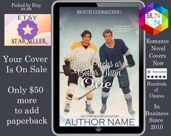 Two Pucks are Better Than One, Gay Romance Book Cove, Indie Author M/M, hockey romance, two guys, illustrated