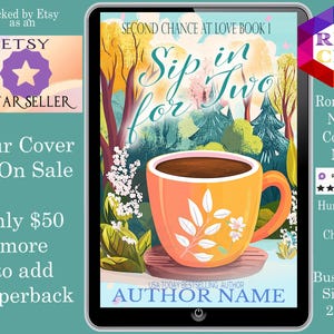 Sip in for Two: romance book cover Indie Authors Budget covers,  romance cover, Christmas book covers, sweet romance book, wholesome romance