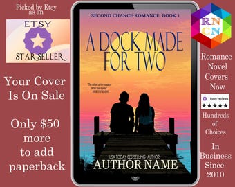 A Dock Made or Two Romance Book Cover, Indie Author, sweet romance,  illustrated, summer romance