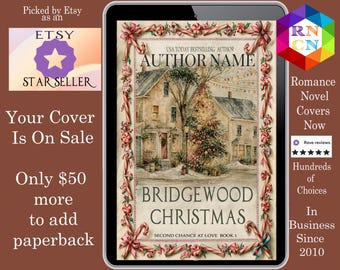Bridgewood Christmas: Holiday romance cover, Christian Christmas book covers, sweet, historical