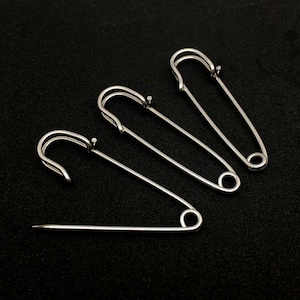 20/50Pcs Big Stainless Steel Base Pin Backs Brooch Findings Blanks