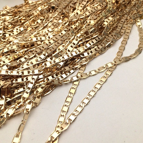 Stainless Steel Long Rectangle Soldered Link Chain Findings 2 size